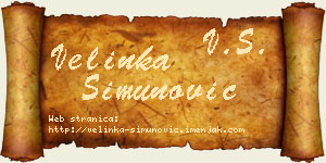 Velinka Simunović vizit kartica